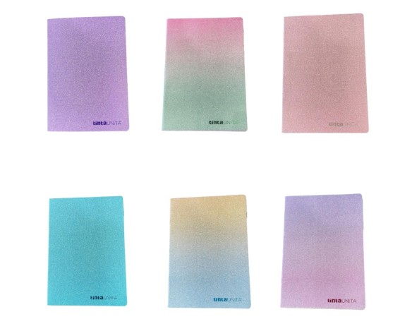 Maxi Quaderno Tinta Unita Glitter 1 RIGO - 4mm - 5mm