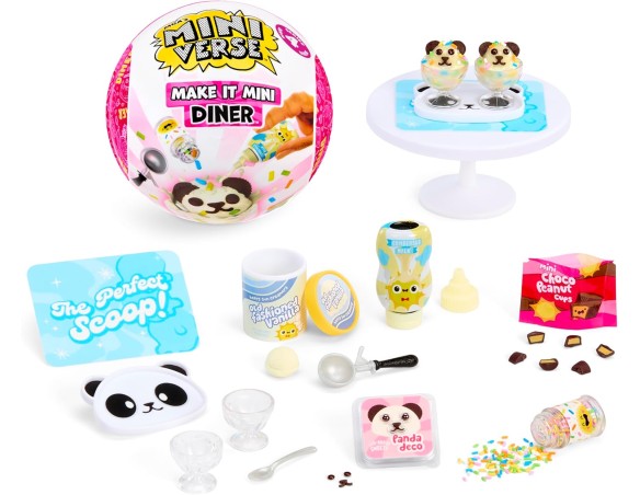 MGA's Miniverse Make It Mini Diner Series 4 - Oggetti da Collezione, Confezione Cieca, Fai da Te, Gioco in Resina, Repliche di 
