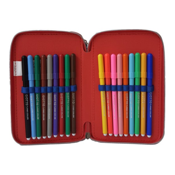 Astuccio Scuola 3D Dinosauri 3 Zip, Portacolori...