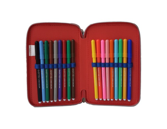 Astuccio Scuola 3D Dinosauri 3 Zip, Portacolori Pennarelli Giotto - 0794