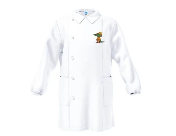 GREMBIULE SIGGI ® BIANCO ASILO MASCHIETTO BAMBINO CELESTE 4181 - drago 2,3,4,5,6,7,8 anni