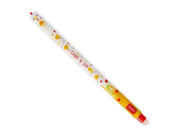 Legami - Penna Gel Cancellabile Hen Gallo Gallina "Dream Big" - Erasable Pen Rosso rossa