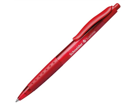 Penna a sfera a scatto Suprimo - tratto medio - rosso SCHNEIDER