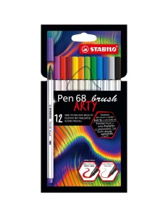 Stabilo Pen 68 brush - Pennarello Premium con punta a...