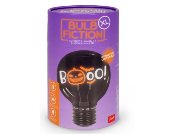 Legami - Lampada Decorativa da Tavolo a Forma di Lampadina Pumpkin Booo - Bulb Fiction XL halloween legami