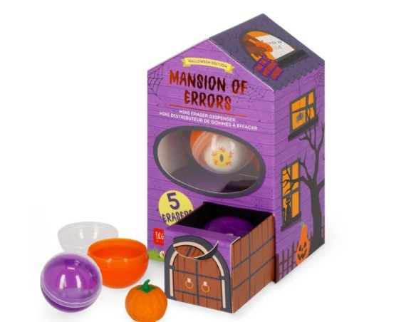 Legami - Mini Distributore di Gomme da Cancellare - Mansion of Errors halloween legami