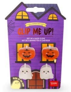 Legami -Set di 4 Mini Mollette per Capelli Halloween -...