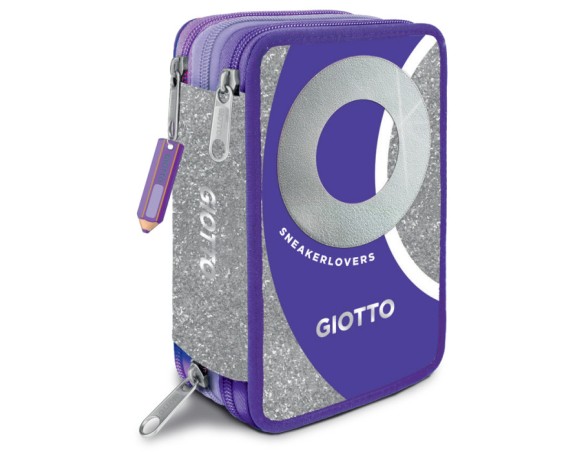 ASTUCCIO 3 ZIP CON CORREDO GIOTTO PREMIUM SNEAKERLOVERS CON GLITTER FILA VIOLA  BAMBINA