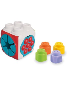 Clementoni- Soft Sensory Activity Cube-Set Costruzioni...