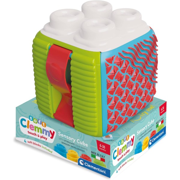 Clementoni- Soft Sensory Activity Cube-Set...