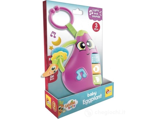 Lisciani Giochi -Melanzana Sonaglio Elettronico e Massaggiagengive – Carotina Baby