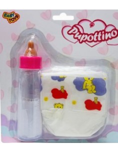 Pupottino biberon con pannolino
