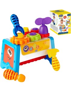 Chicco Cassetta degli Attrezzi 2 in 1, Banco da Lavoro...