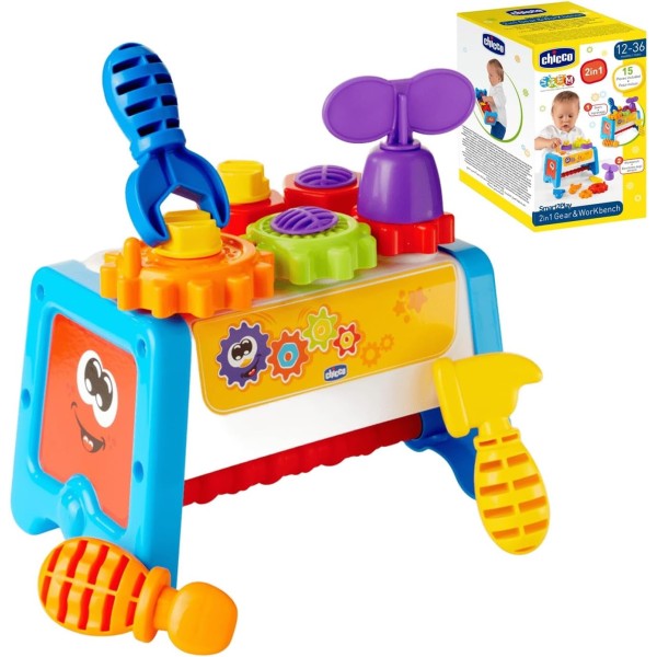 Chicco Cassetta degli Attrezzi 2 in 1, Banco da...