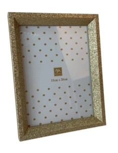 Cornice Portafoto 15x20cm oro in mdf 18x2,5xh.22,5cm