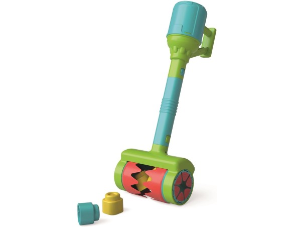 Clementoni Soft Clemmy - Touch & Play Sensory Vacuum, Aspirapolvere Bambini 12+ Mesi, 6 Mattoncini per Costruzioni, Gioco Prima