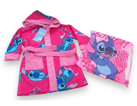 Stitch | ACCAPPATOIO LILO E STICH IN MICROSPUGNA CON SACCA BAMBINA