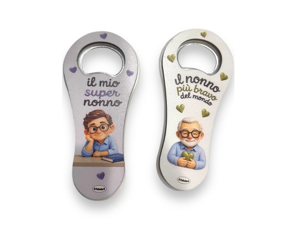 Apribottiglia con magnete classico nonno nonni nonna ( FESTA DEI NONNI )