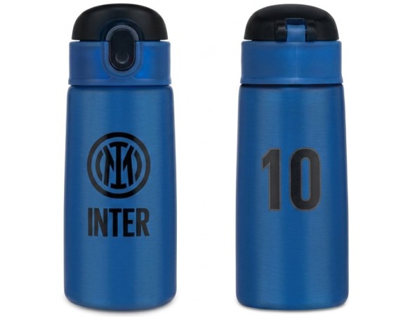Inter | Seven Borraccia Inter Termica Calcio, Bottle Kid 460 ML. CON CANNUCCIA