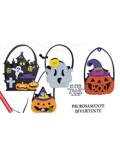 Halloween | Cestino in feltro halloween tinta unita