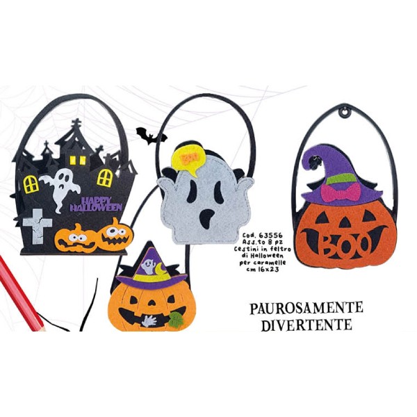 Halloween | Cestino in feltro halloween tinta...