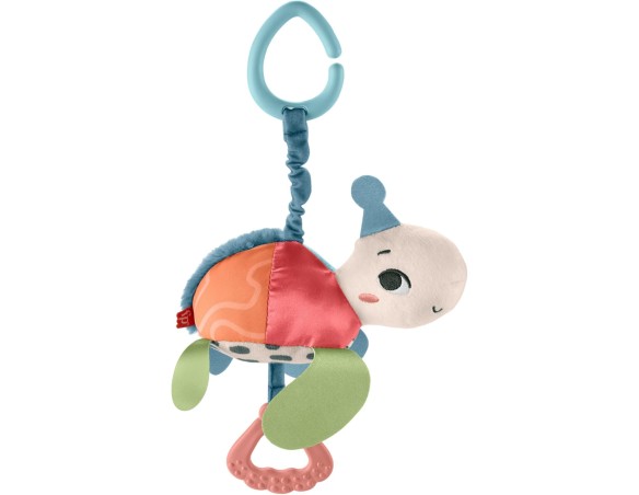 Fisher-Price Amici del Pianeta - Tartarughina Sempre con Me, dentaruolo da Passeggino con Movimento e Suoni, Realizzato con l'8