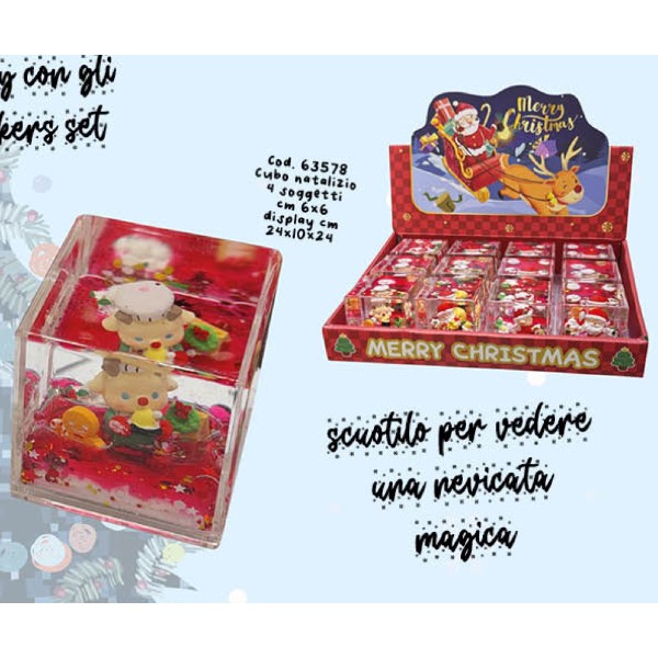 Natale | Cubo Natalizio Quadrotti con la neve...