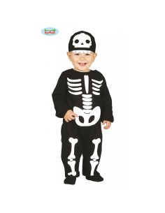 Costume Scheletro Tuta Neonato Halloween Vestito...