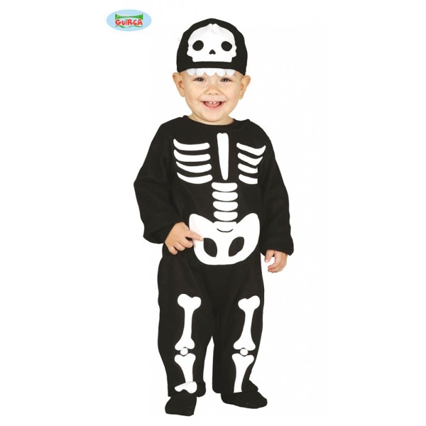 Costume Scheletro Tuta Neonato Halloween...