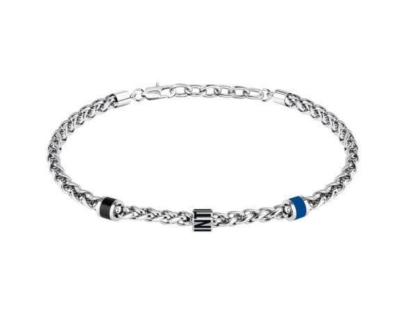 Inter | Bracciale in acciaio con ciondoli Inter