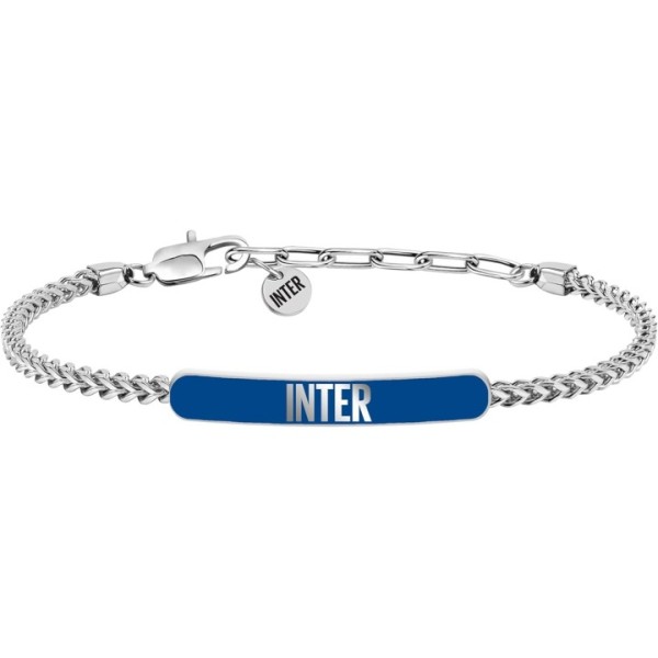 Inter | Bracciale in acciaio con targhetta...