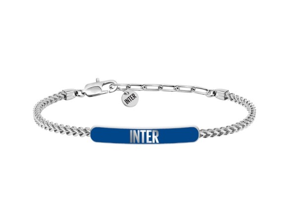 Inter | Bracciale in acciaio con targhetta smaltata Inter