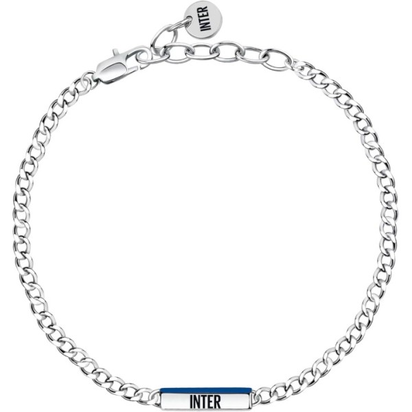Inter | Bracciale in acciaio con targhetta...