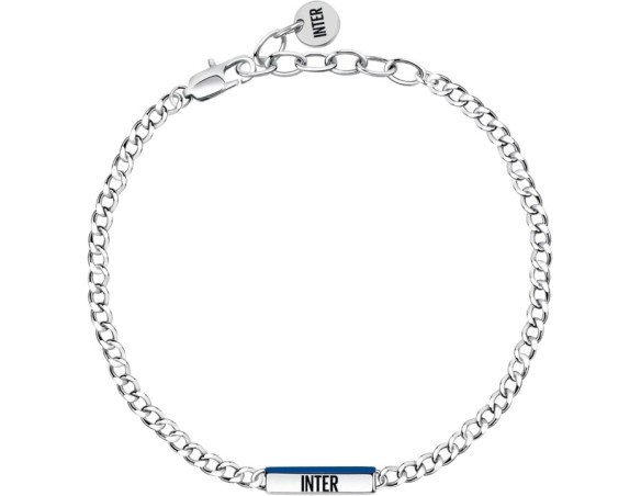 Inter | Bracciale in acciaio con targhetta smaltata Inter