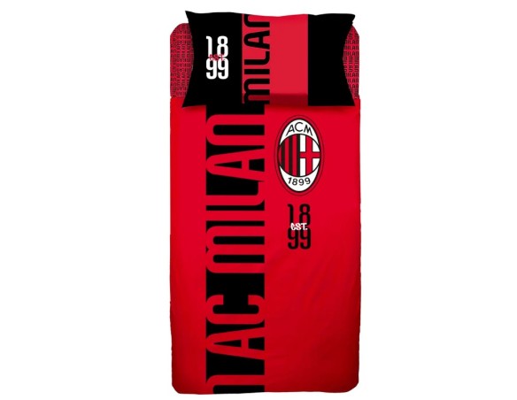 Milan | Completo Letto Lenzuolo A.C. Milan| 1 Piazza |  Prodotto Ufficiale