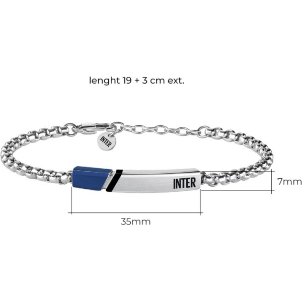 Inter | Bracciale in acciaio bambino con...