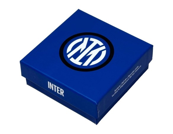 Inter | Bracciale in acciaio e pietre con logo smaltato Inter