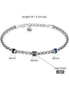 Inter | Bracciale in acciaio con ciondoli Inter 2
