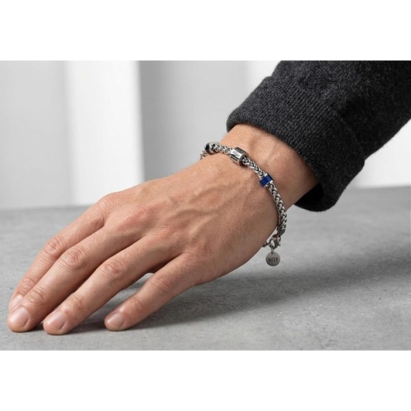 Inter | Bracciale in acciaio con ciondoli Inter