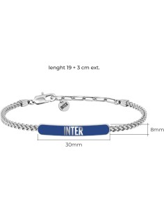 Inter | Bracciale in acciaio con targhetta smaltata Inter 2