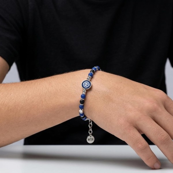 Inter | Bracciale in acciaio e pietre...