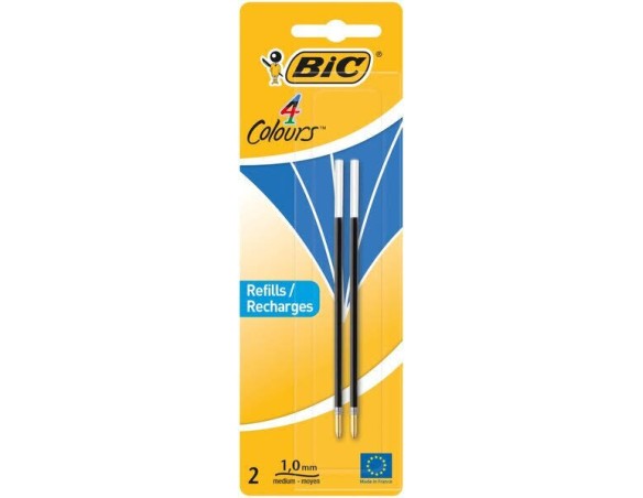 Ricarica refill blu penna a sfera Bic 4 Colors Pen Desk - tratto 1 mm (conf. 2)