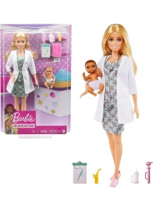 Barbie - Playset Pediatra con Bambola Barbie Bionda e...
