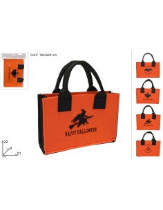 Borsetta Happy Halloween 21xh22cm con manici in 4...