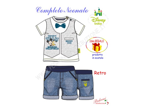 COMPLETO TOPOLINO WD 100954 3-12 MESI
