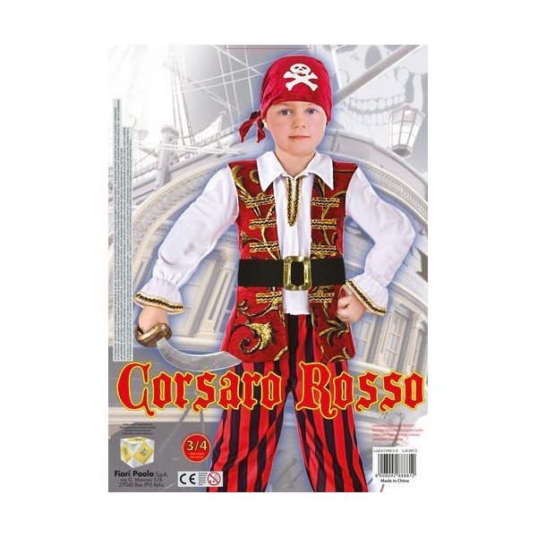 COSTUME CORSARO ROSSO BABY 3-4 31690