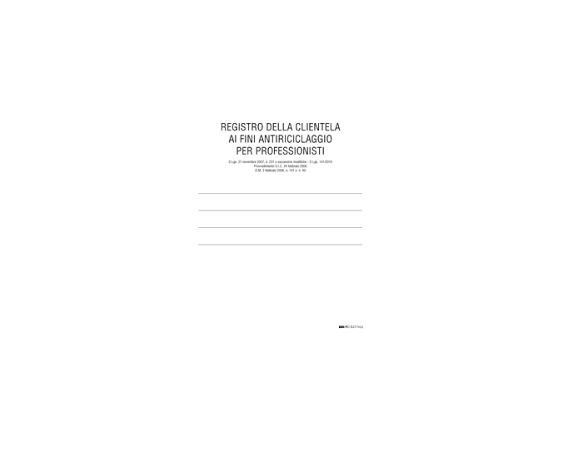 E2174 REGISTRO ANTIRICICLAGGIO 96P. 31X24