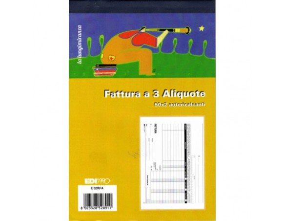 FATTURE A 3 TRE ALIQUOTE DUPLICE COPIA E 5289