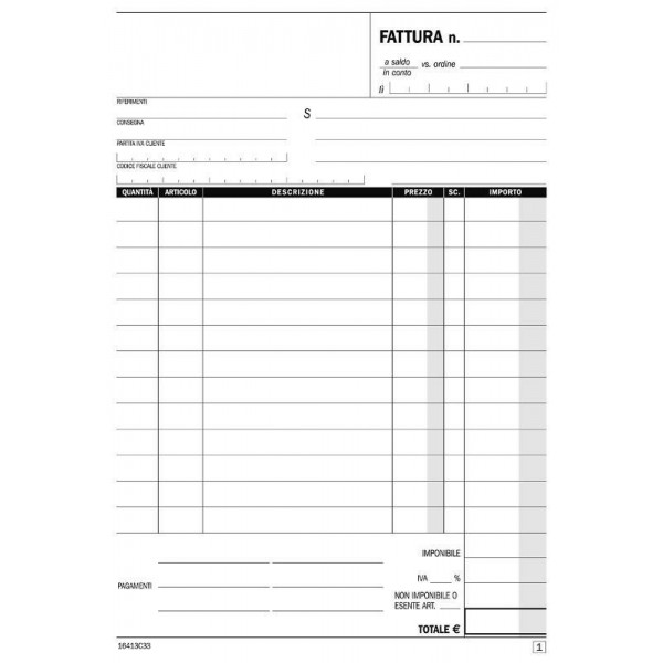 FATTURE AD UN ALIQUOTA TRIPLICE COPIA E5273 CT